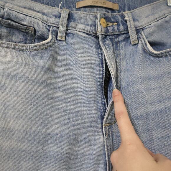 Joe's Jeans Mia Raw Hem High Rise Light Wash Wide Leg Loose Baggy Ankle Jeans 29 - Picture 4 of 10